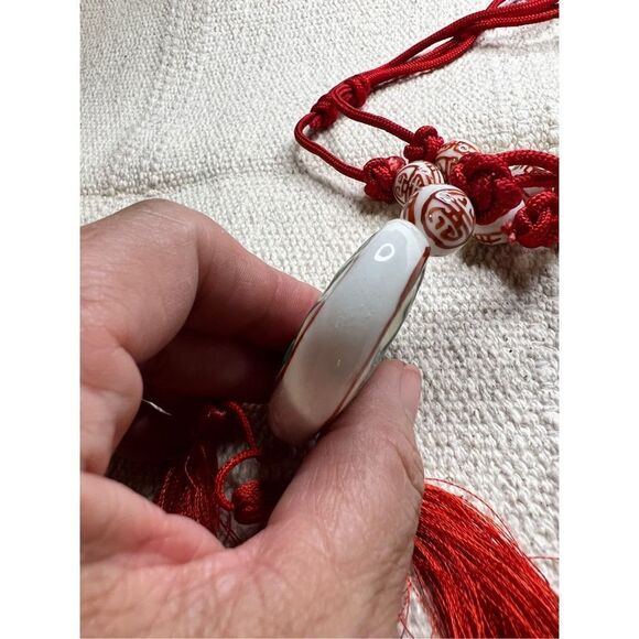 Oriental Ceramic Glass Beaded Necklace - Picture 5 of 6